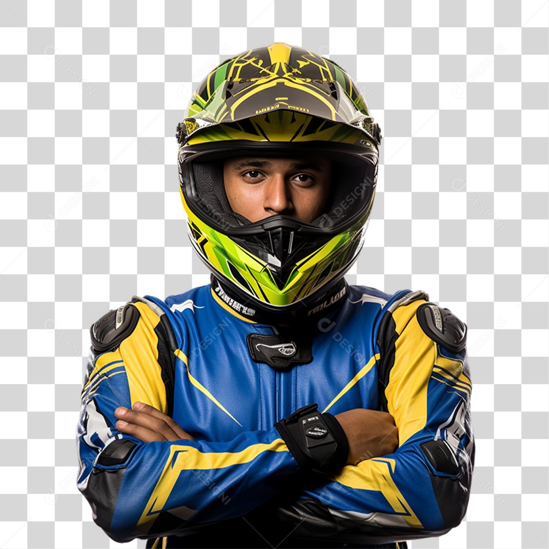 Piloto de Motocross PNG Transparente