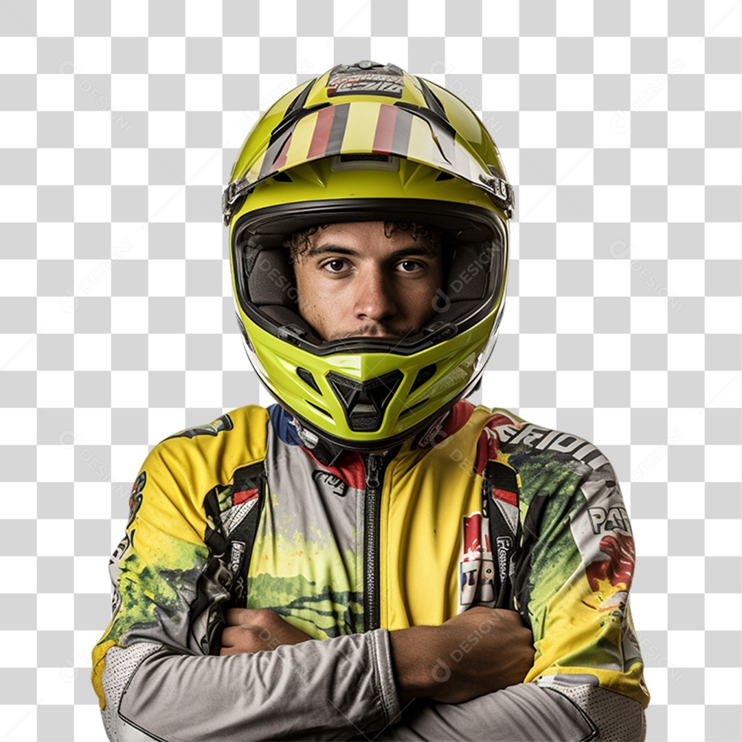 Piloto de Motocross PNG Transparente