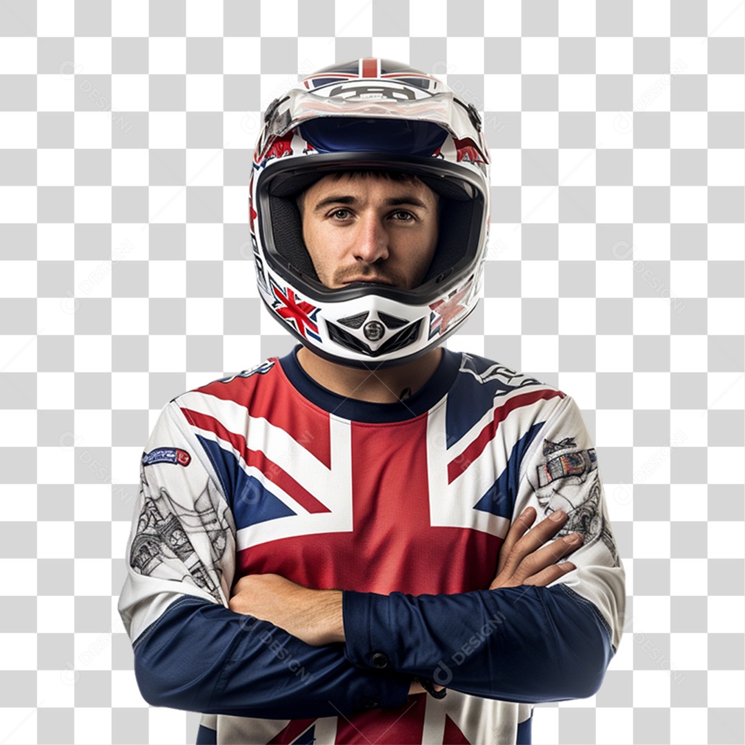 Piloto de Motocross PNG Transparente