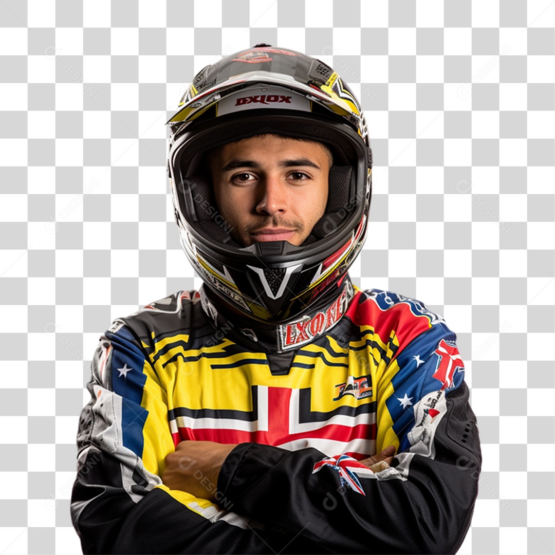 Piloto de Motocross PNG Transparente