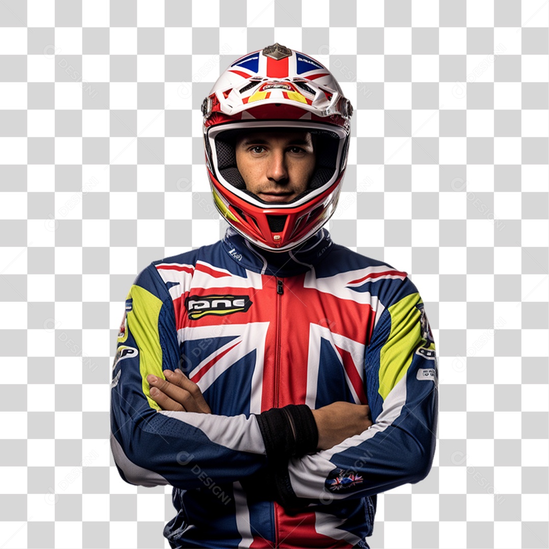 Piloto de Motocross PNG Transparente