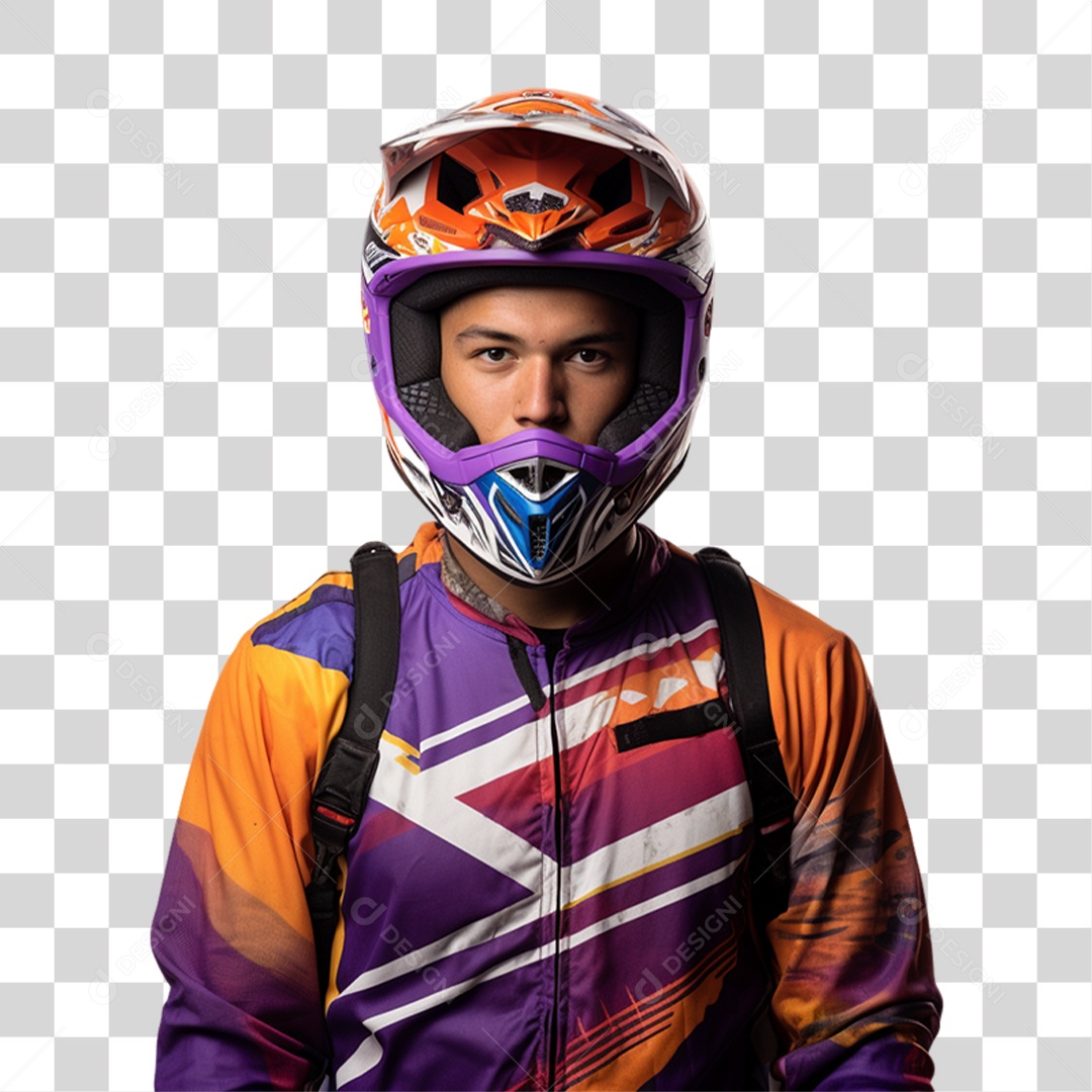Piloto de Motocross PNG Transparente