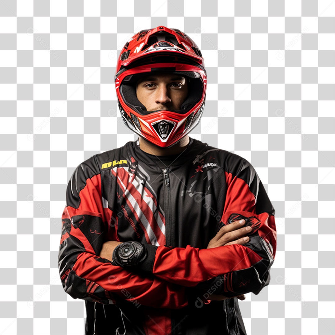 Piloto de Motocross PNG Transparente