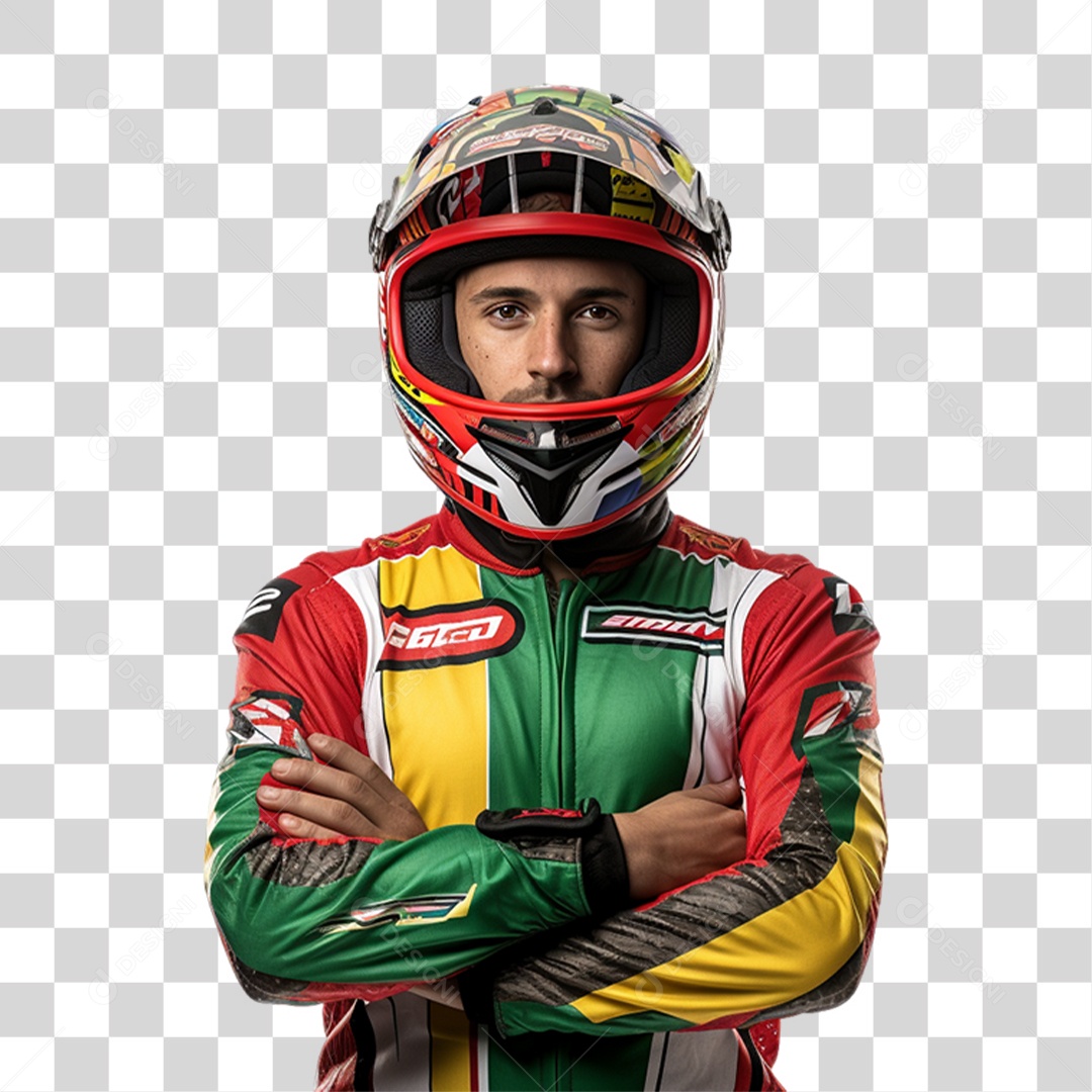 Piloto de Motocross PNG Transparente