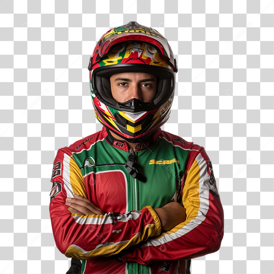 Piloto de Motocross PNG Transparente
