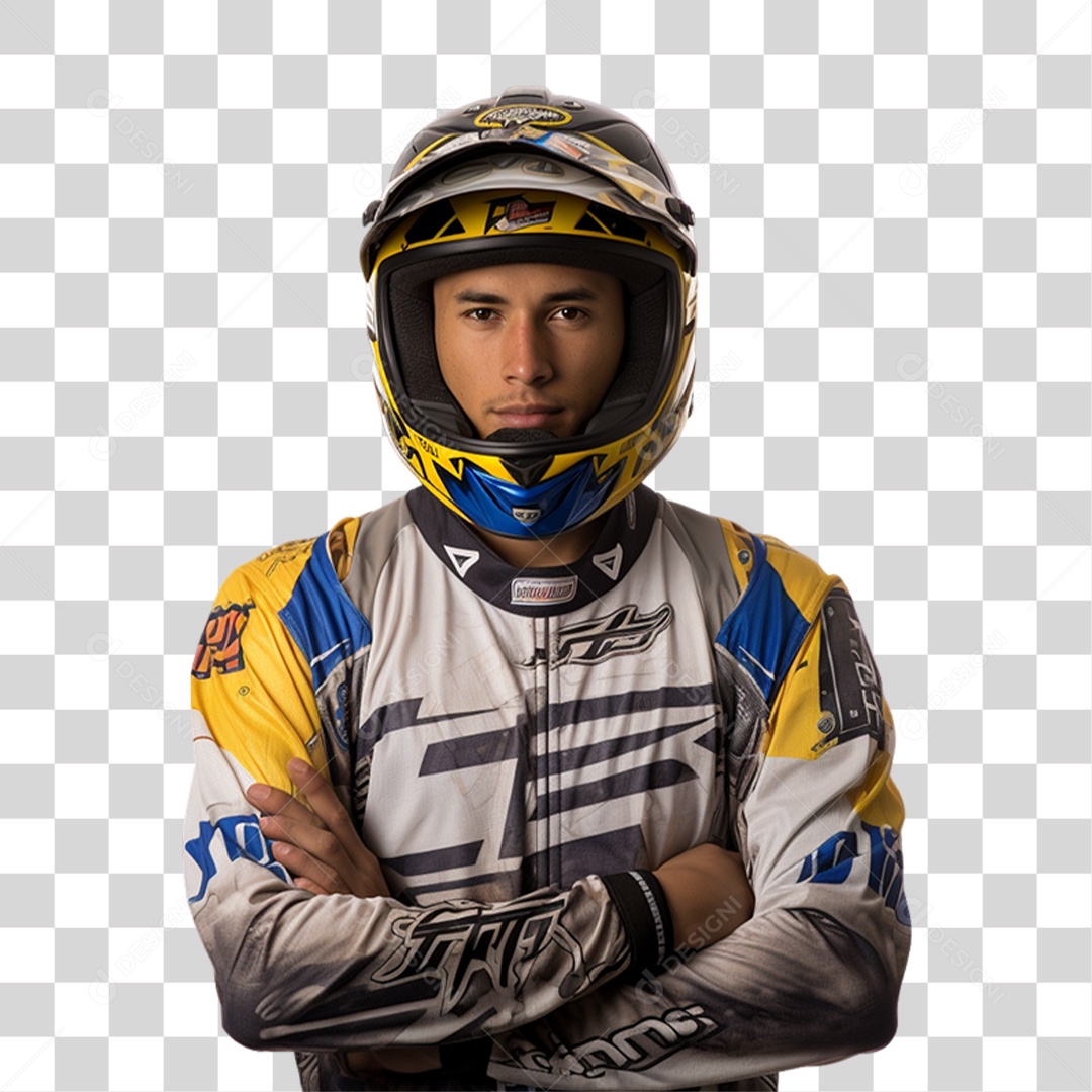 Piloto de Motocross PNG Transparente