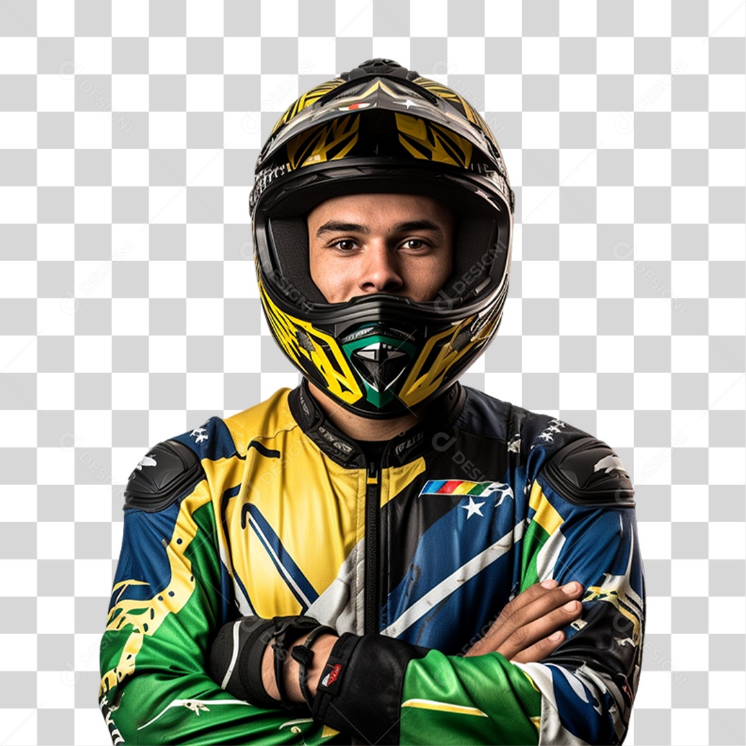 Piloto de Motocross PNG Transparente