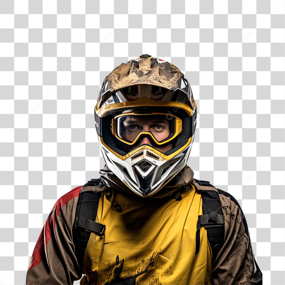 Piloto de Motocross PNG Transparente