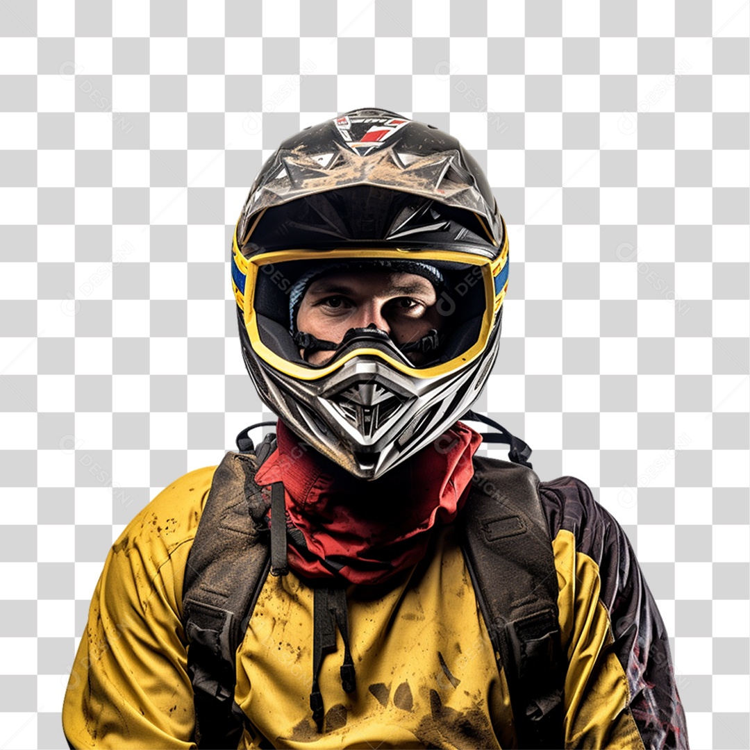 Piloto de Motocross PNG Transparente