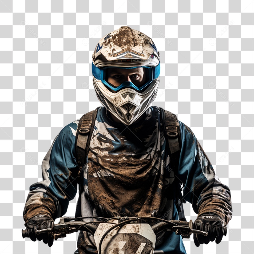 Piloto de Motocross PNG Transparente