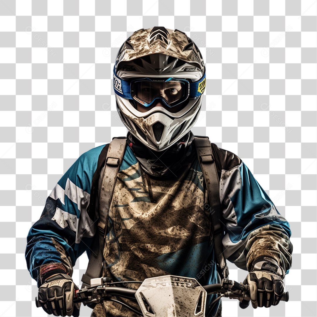 Piloto de Motocross PNG Transparente