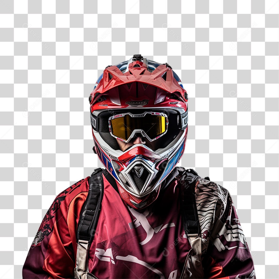 Piloto de Motocross PNG Transparente