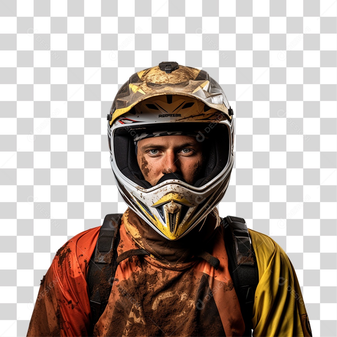 Piloto de Motocross PNG Transparente