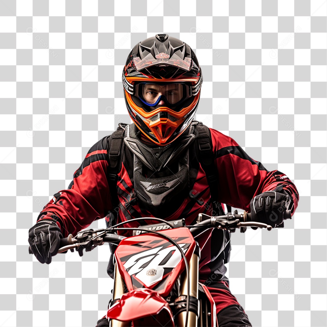 Piloto de Motocross PNG Transparente