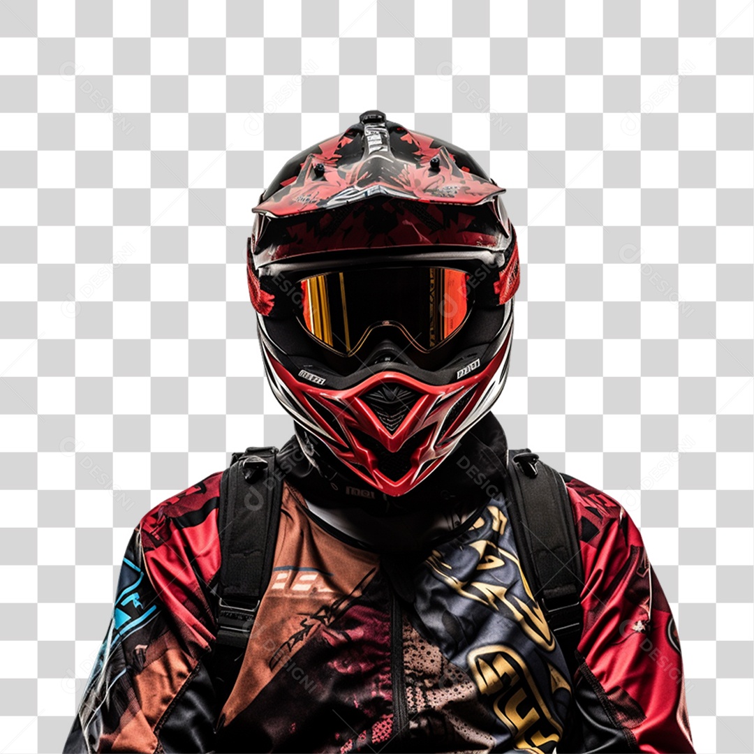 Piloto de Motocross PNG Transparente