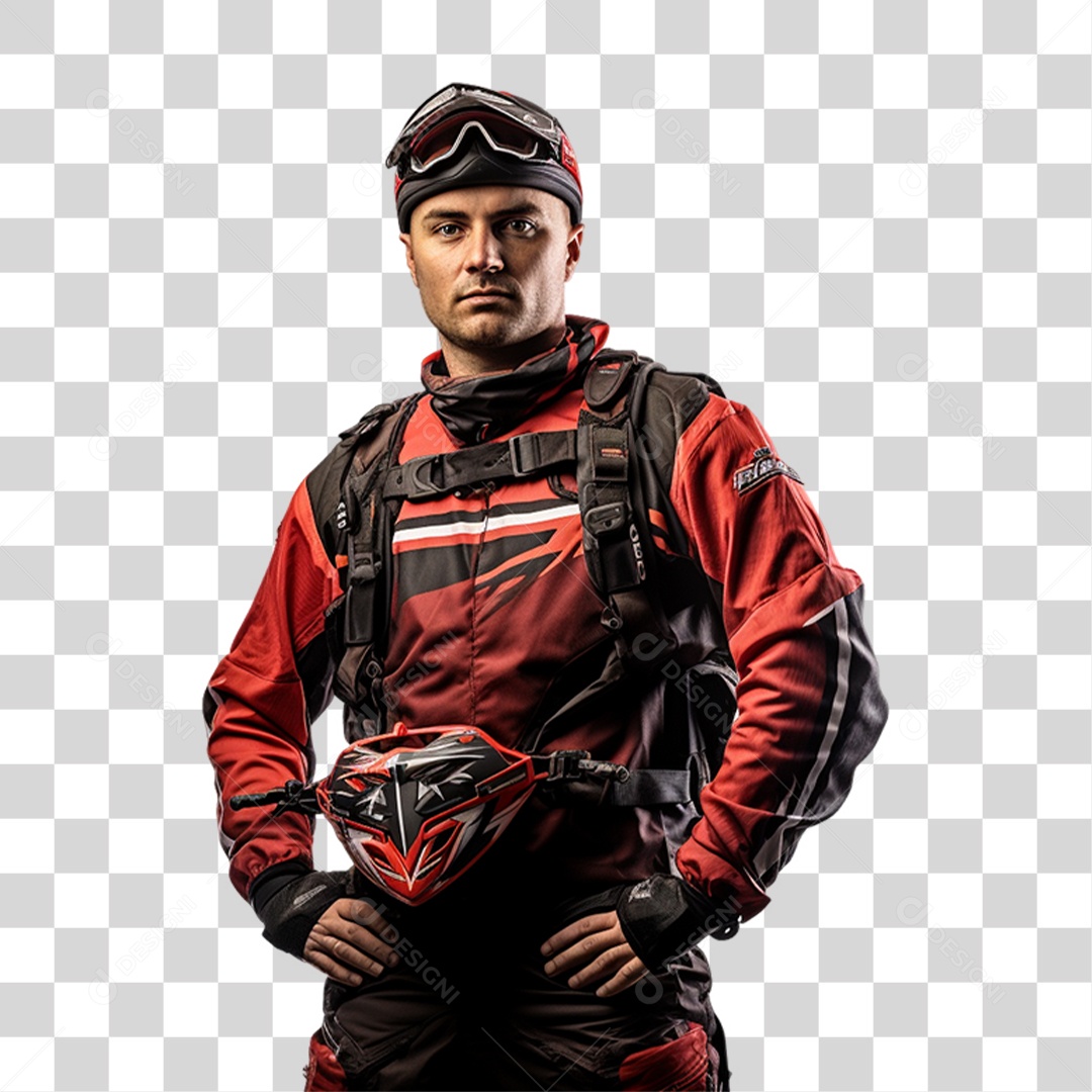 Piloto de Motocross PNG Transparente