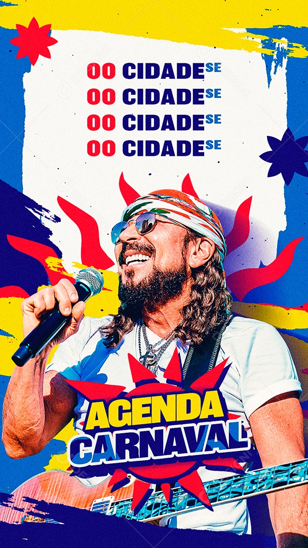 Social Media Agenda Carnaval PSD Editável