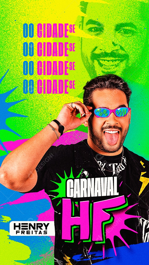 Social Media Agenda Carnaval PSD Editável