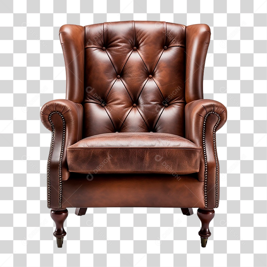 Poltrona de Couro PNG Transparente