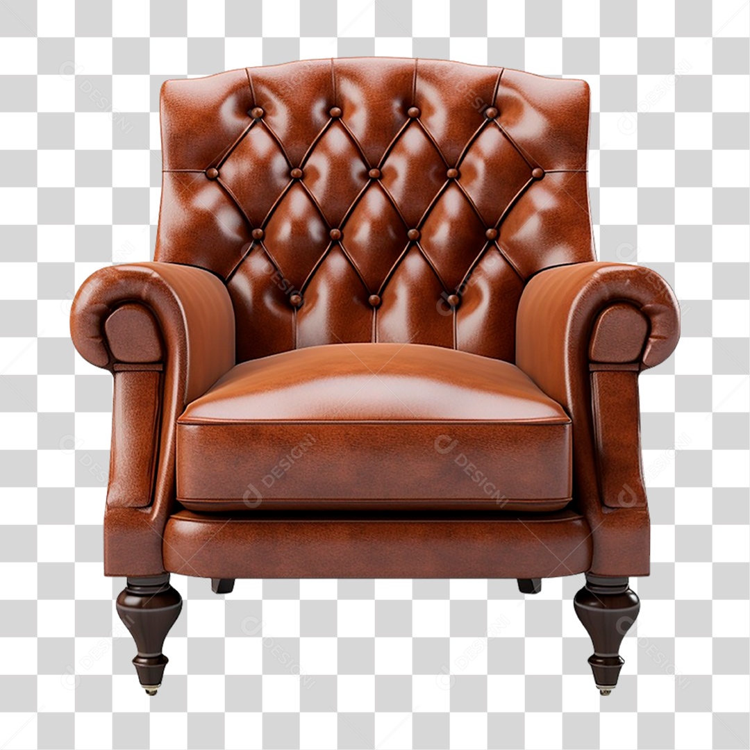 Poltrona de Couro PNG Transparente