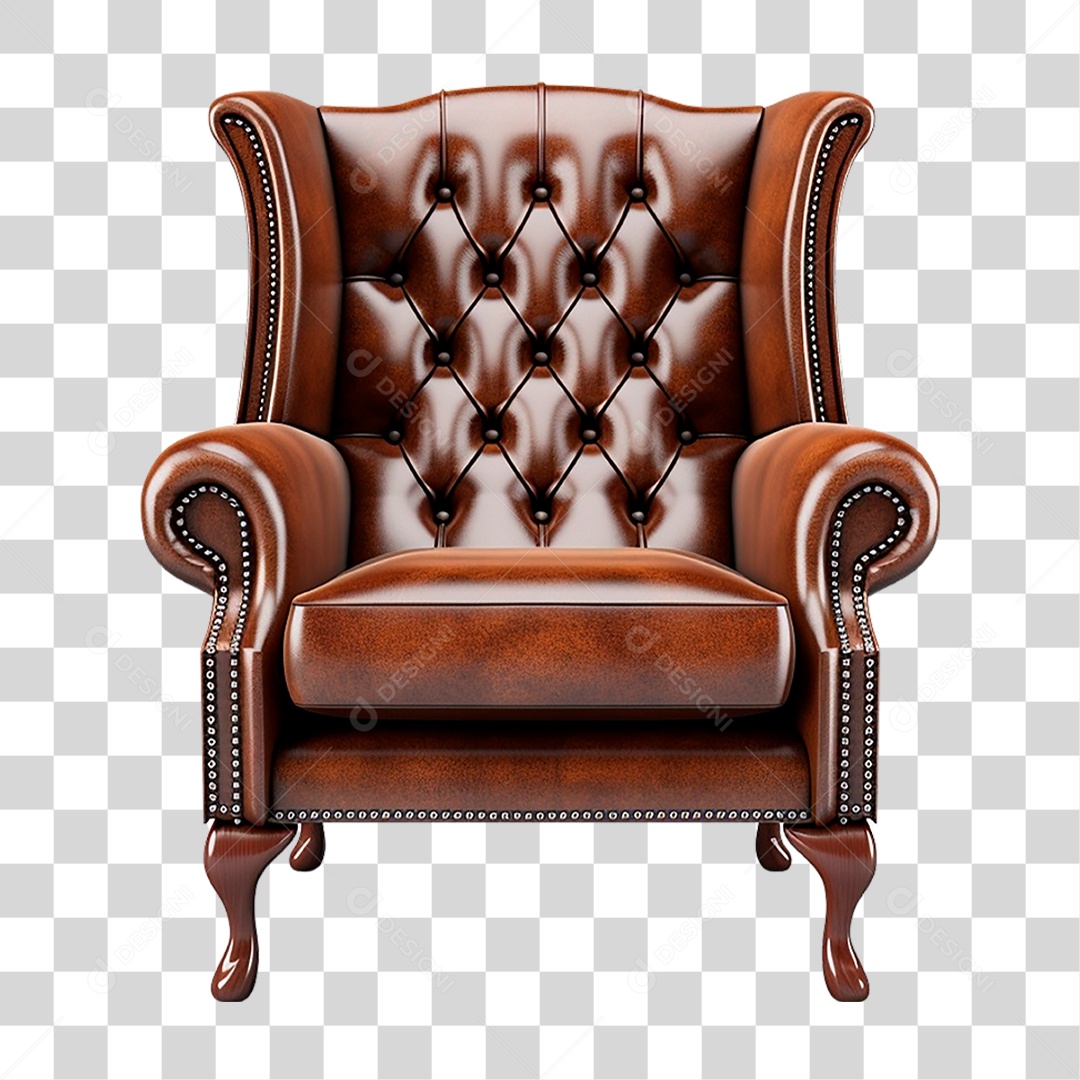 Poltrona de Couro PNG Transparente