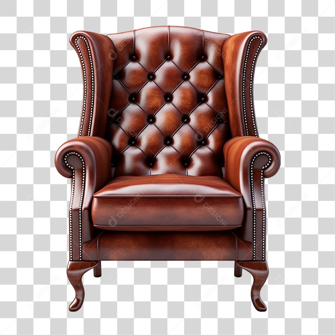 Poltrona de Couro PNG Transparente