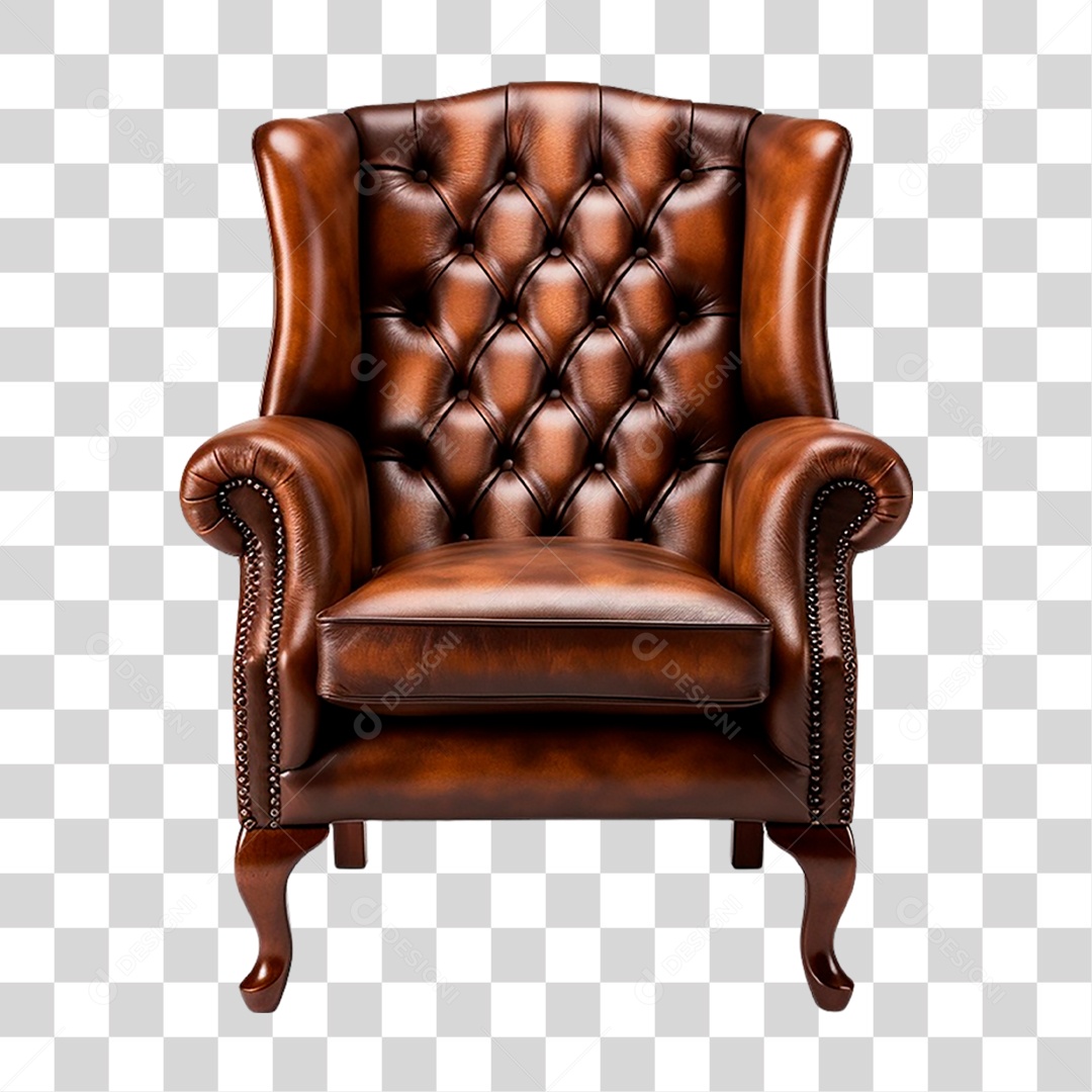 Poltrona de Couro PNG Transparente