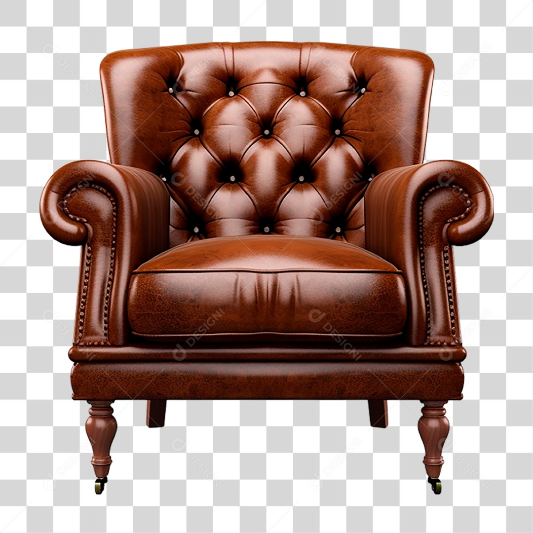 Poltrona de Couro PNG Transparente