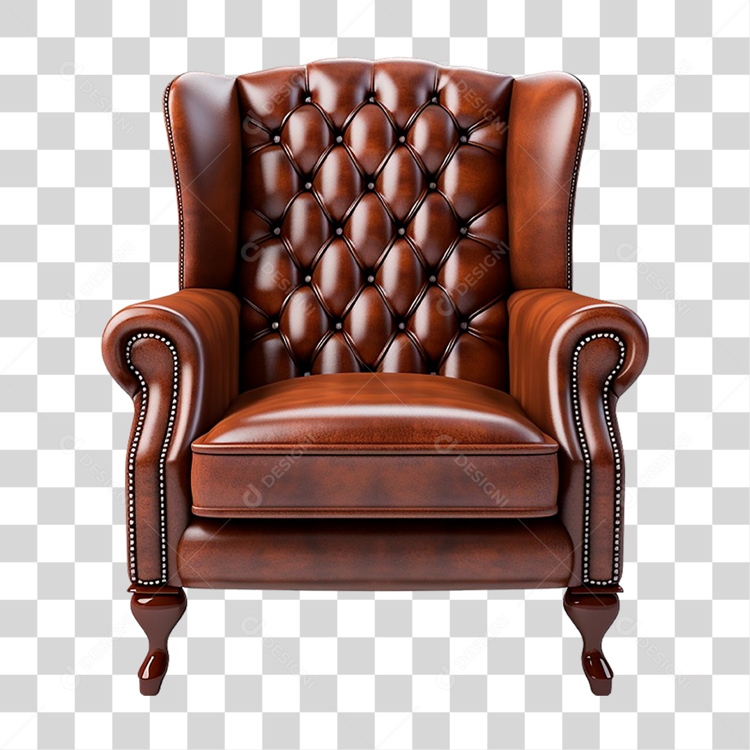 Poltrona de Couro PNG Transparente