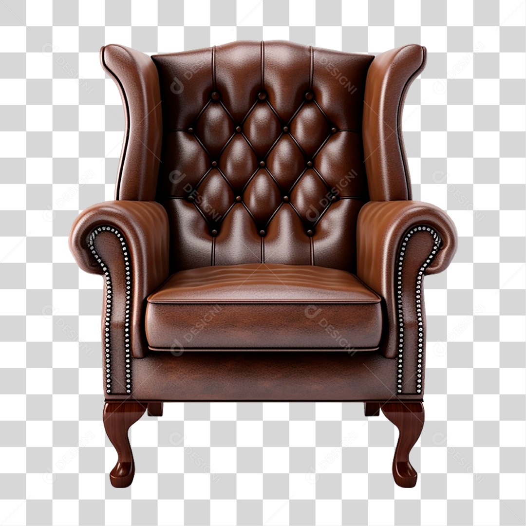 Poltrona de Couro PNG Transparente
