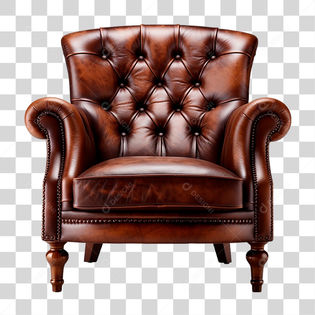 Poltrona de Couro PNG Transparente