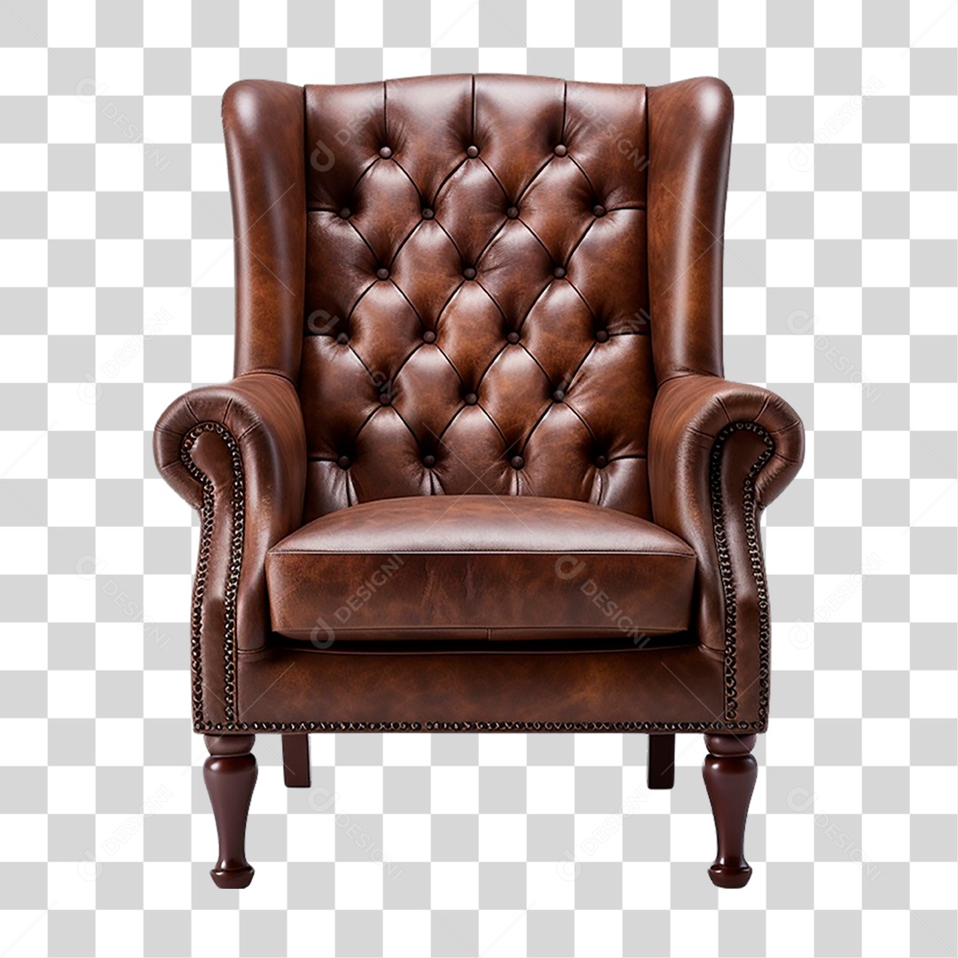 Poltrona de Couro PNG Transparente