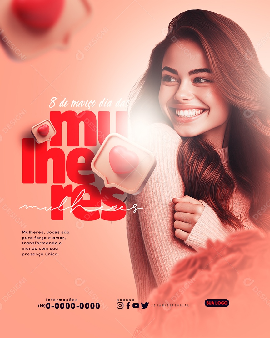 Social Media Dia das Mulheres 8 de março PSD Editável