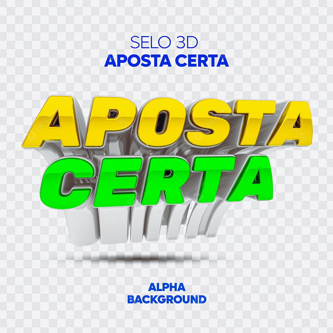 Selo 3D Aposta Certa Para Composição PSD