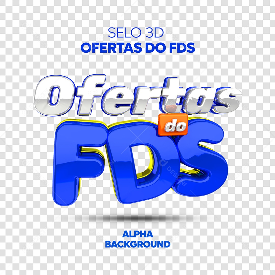 Selo 3D Ofertas do FDS Para Composição PSD