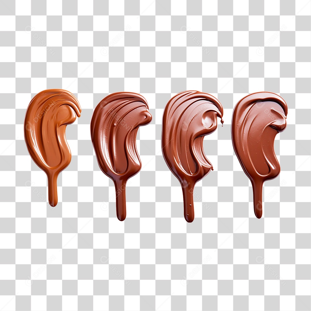 Chocolates Derretido PNG Transparente