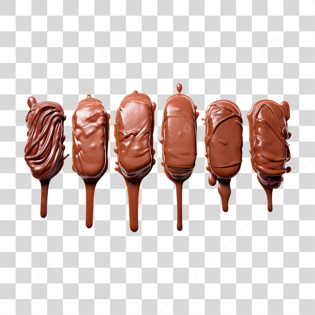 Chocolates Derretido PNG Transparente