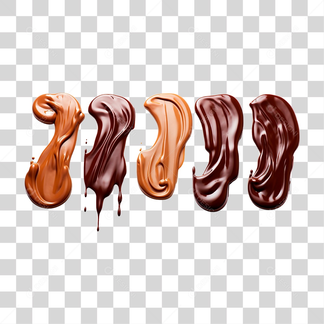 Chocolates Derretido PNG Transparente