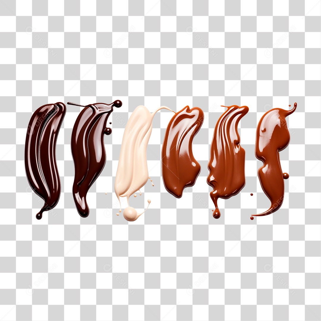 Chocolates Derretido PNG Transparente