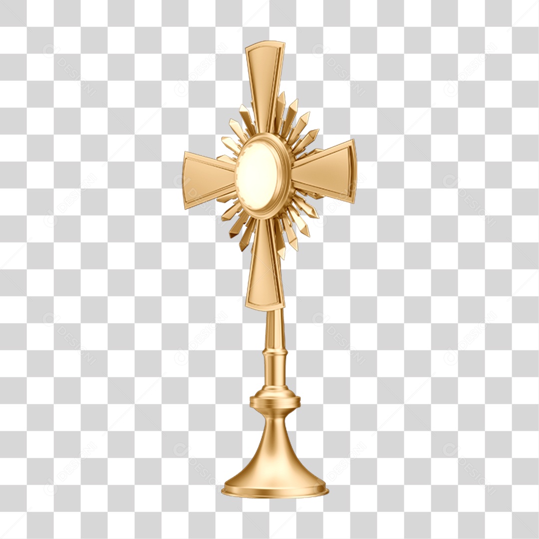 Elemento 3D Ostensório Igreja PNG Transparente