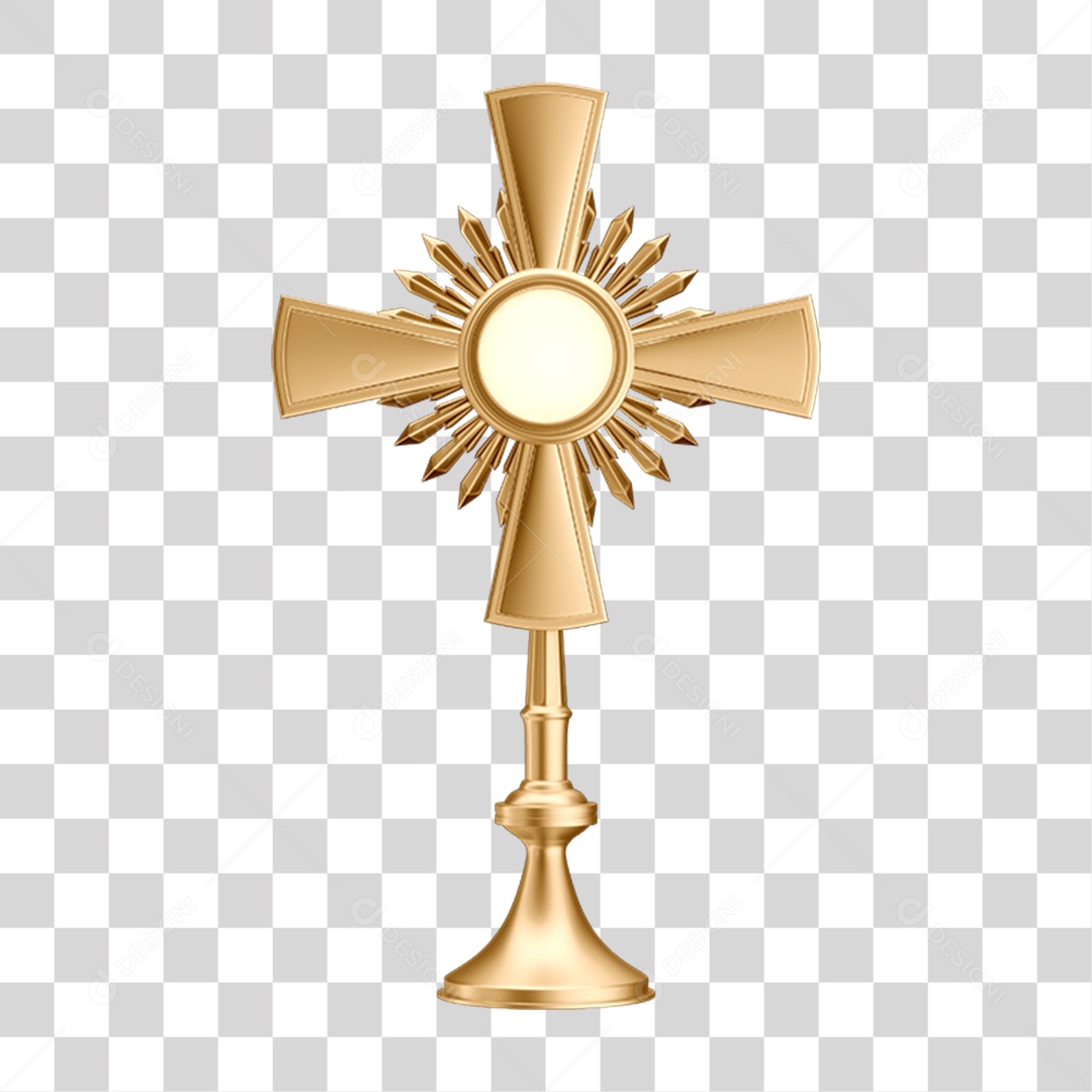 Elemento 3D Ostensório Igreja PNG Transparente