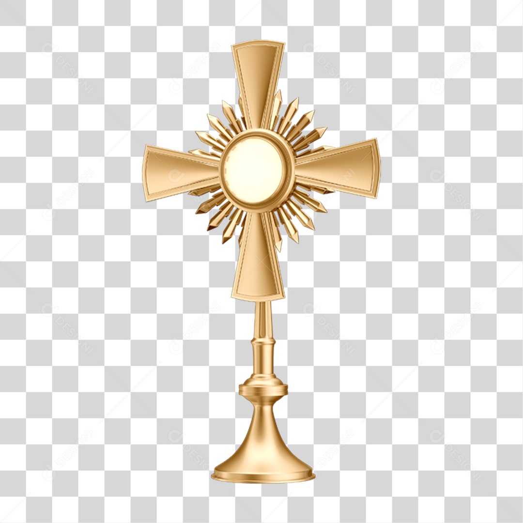 Elemento 3D Ostensório Igreja PNG Transparente