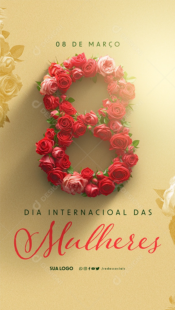 Story Dia Internacional das Mulheres 08 De Março Social Media PSD Editável