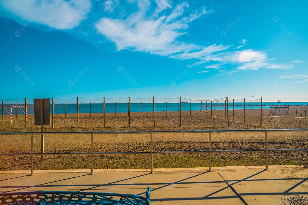 Vista sobre a praia de La Malagueta em Málaga