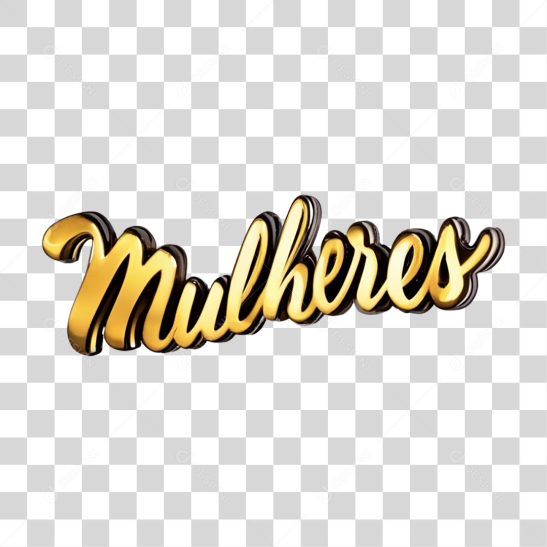 Texto 3D Mulheres PNG Transparente