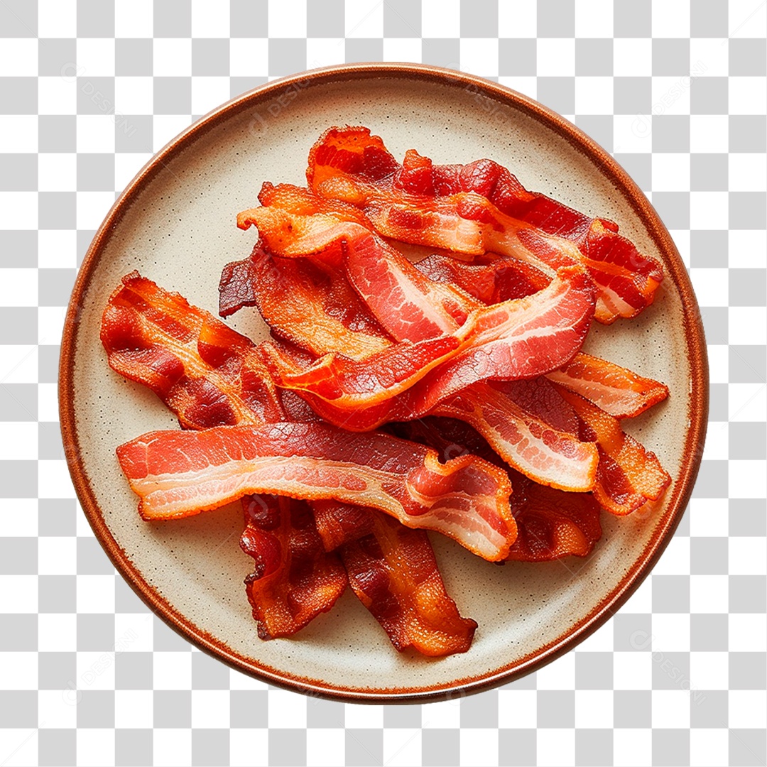 Prato de Bacon PNG Transparente