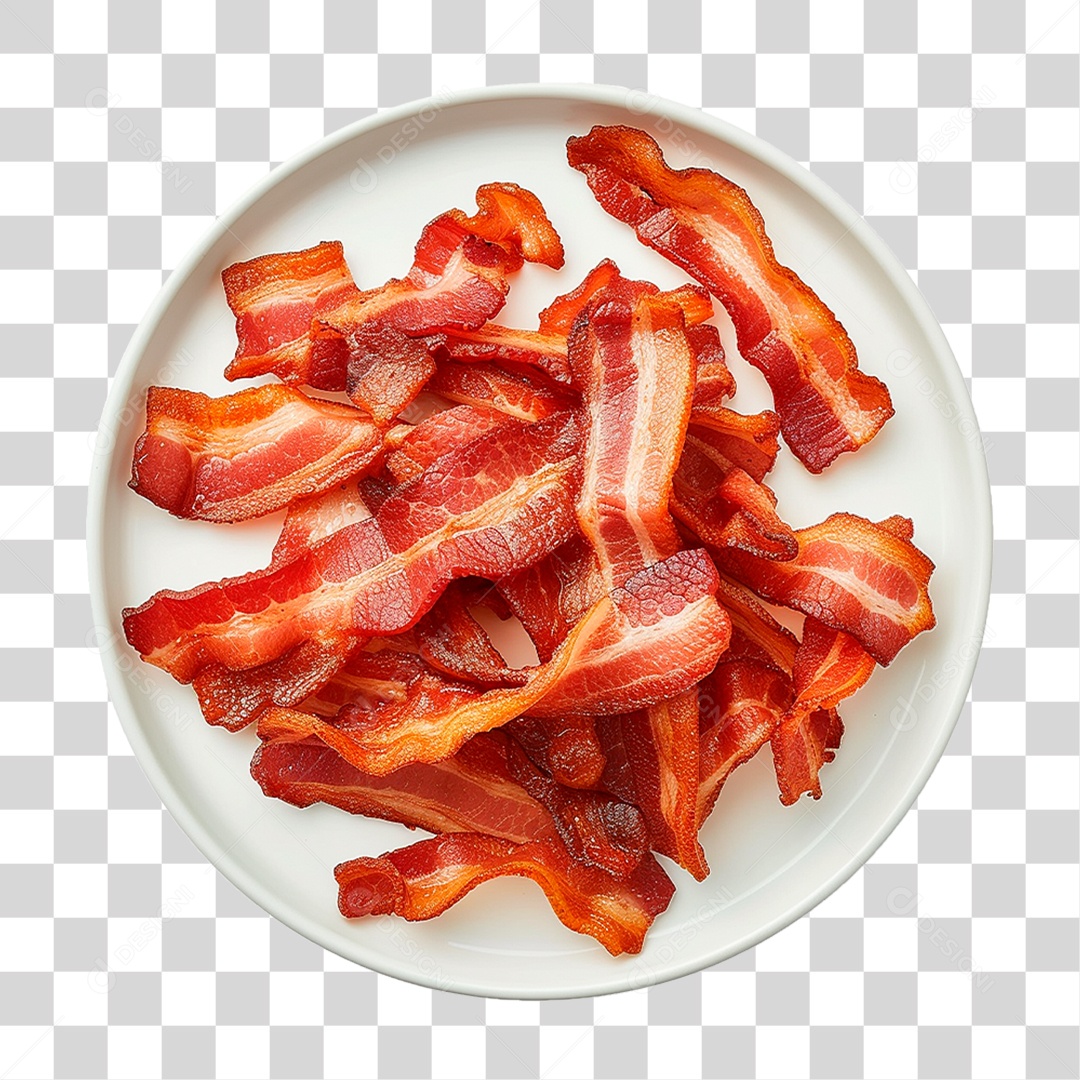 Prato de Bacon PNG Transparente