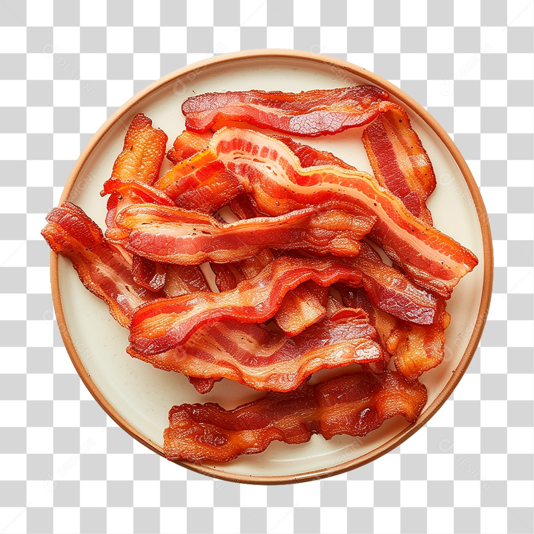 Prato de Bacon PNG Transparente