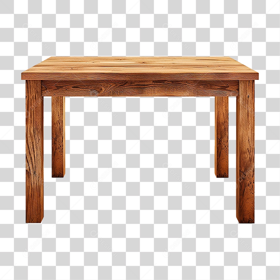 Mesa de Madeira PNG Transparente