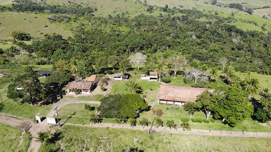 Casas de uma linda fazenda grande